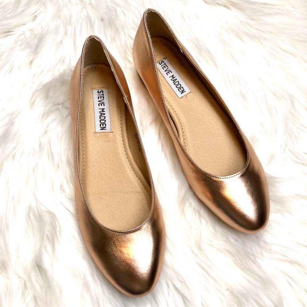 Steve Madden Rose Gold Flats 10M
